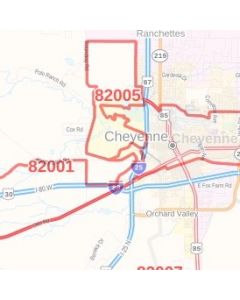 Cheyenne ZIP Code Map, Wyoming