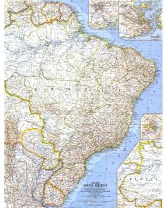Eastern South America Published 1962 Map