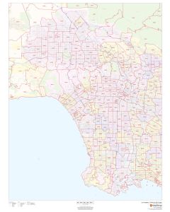 Los Angeles California Zip Codes Map