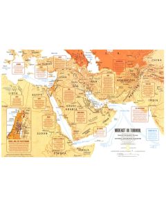 Mideast In Turmoil Published 1980 Map
