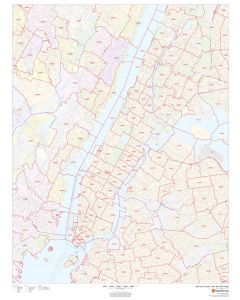 New York County New York Zip Codes Map