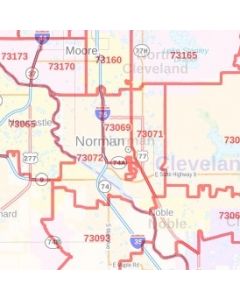 Norman ZIP Code Map, Oklahoma