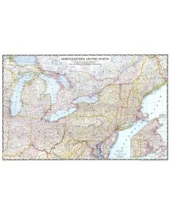 Northeastern United States Published 1945 Map