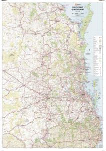 Brisbane & Region Wall Map 27.75 x 39.5 Paper 