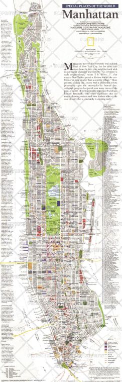 Manhattan Published 1990 Map