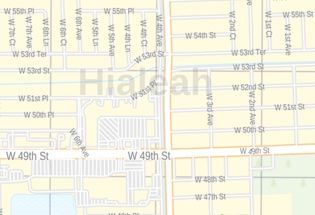 Hialeah Map, Florida