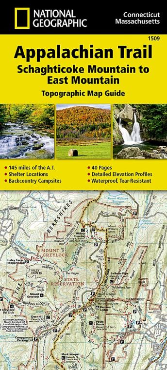 Appalachian Trail: Schaghticoke Mountain to East Mountain Map [Connecticut, Massachusetts]