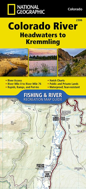 Colorado River, Headwaters to Kremmling Map