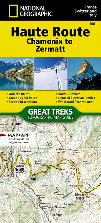 Haute Route Map [Chamonix to Zermatt]