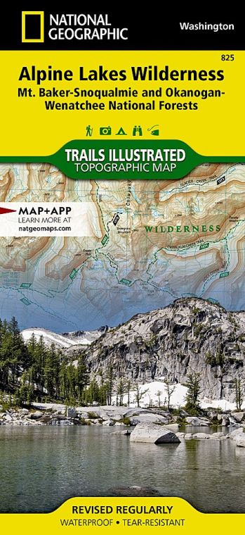 Alpine Lakes Wilderness Map [Mt. Baker-Snoqualmie and Okanogan-Wenatchee National Forests]