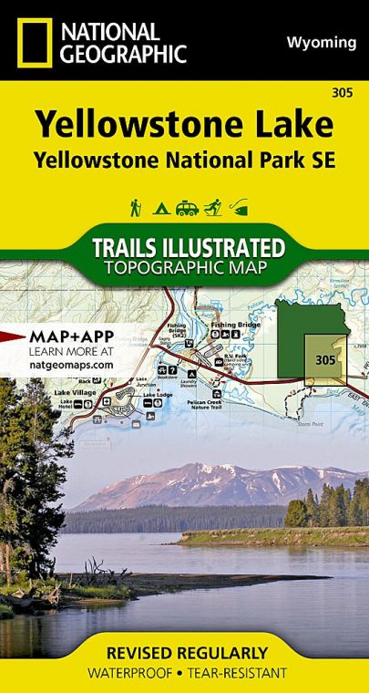 Yellowstone Lake: Yellowstone National Park SE Map
