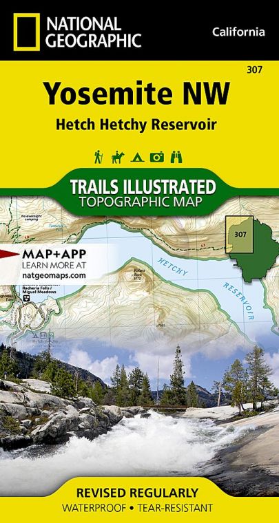Yosemite NW: Hetch Hetchy Reservoir Map