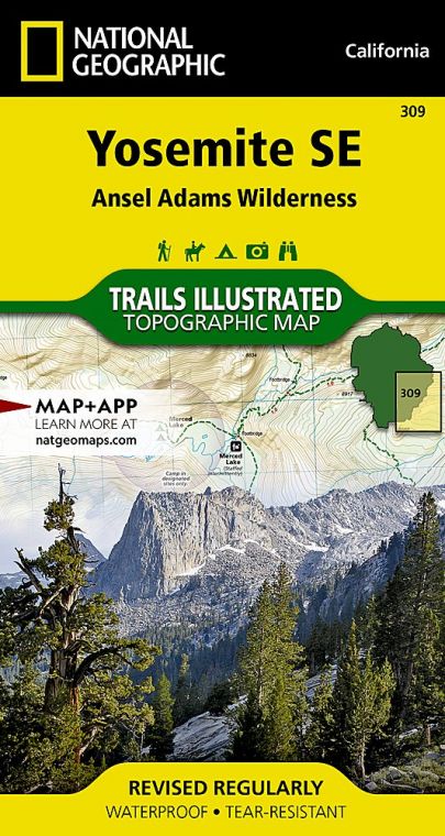 Yosemite SE: Ansel Adams Wilderness Map