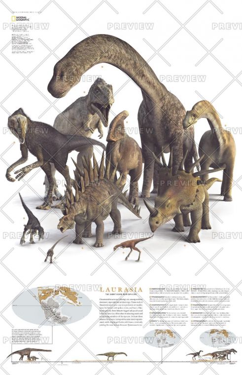 Planet Of The Dinosaurs Laurasia Published 2007 Map