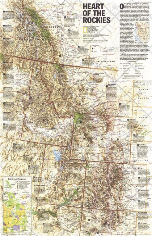 Heart Of The Rockies Published 1995 Map