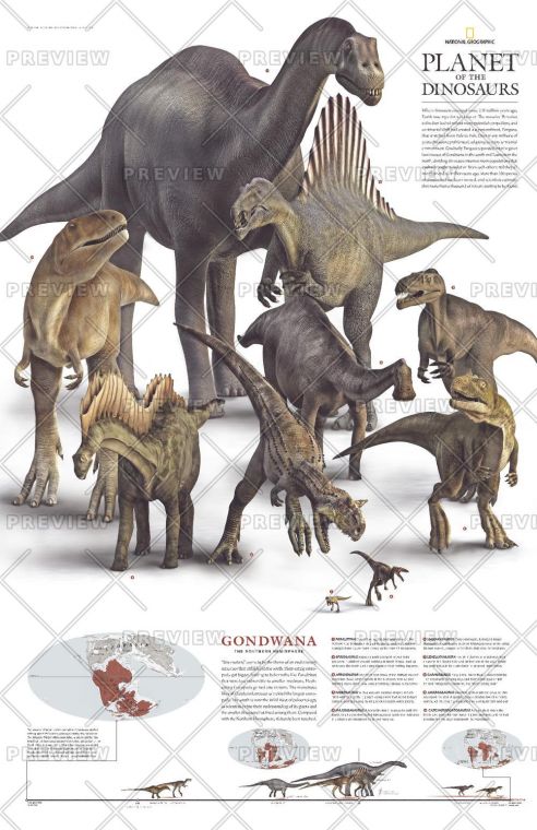 Planet Of The Dinosaurs Gondwana Published 2007 Map