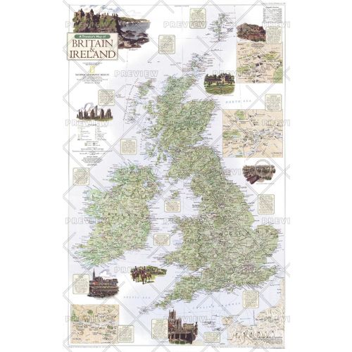 A Traveler S Map Of Britain And Ireland Published 2000
