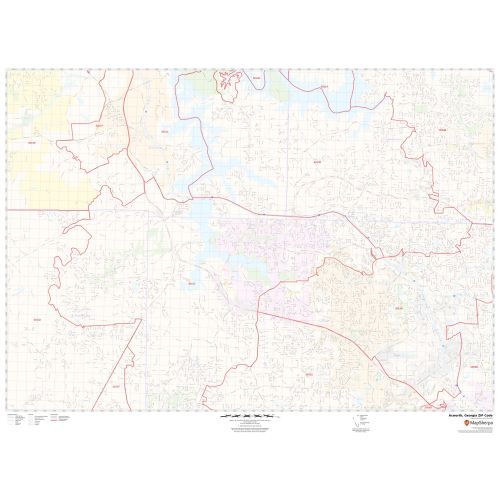 Acworth ZIP Code Map, Georgia