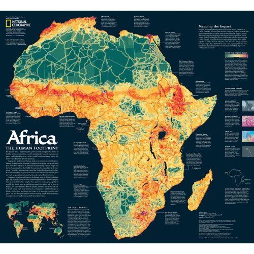 Africa The Human Footprint Published 2005 Map