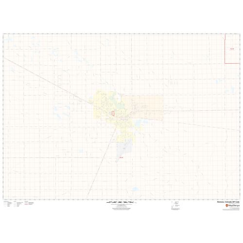 Alamosa ZIP Code Map, Colorado