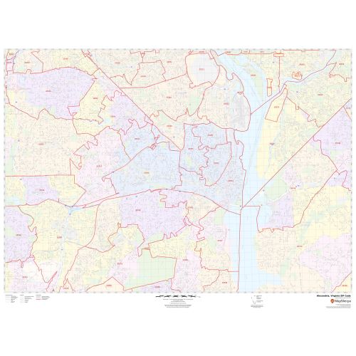 Alexandria ZIP Code Map, Virginia