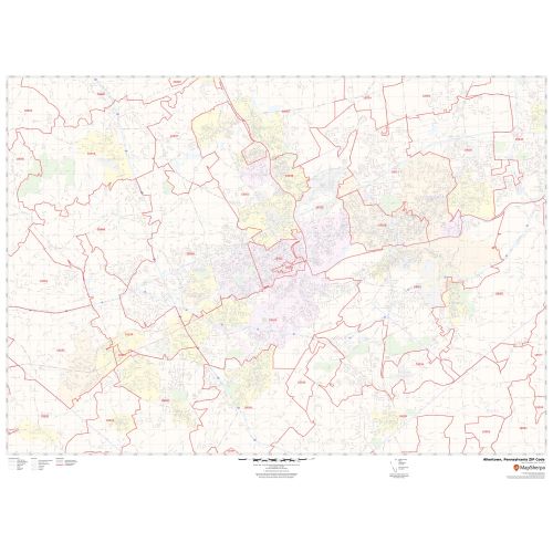 Allentown ZIP Code Map, Pennsylvania