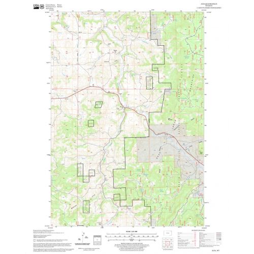 Alva Quadrangle Map, South Dakota Map