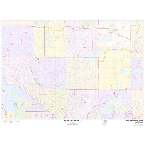 Anoka County ZIP Code Map, Minnesota