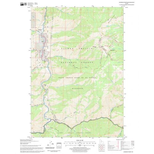 Aparejo Point Quadrangle Map, Idaho Map