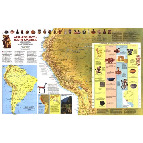 Archaeology Of South America Published 1982 Map