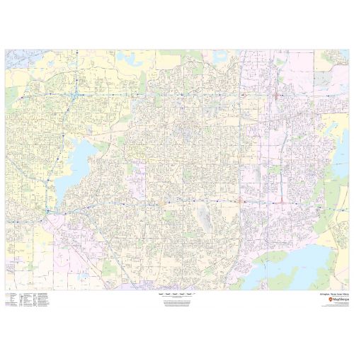 Arlington, Texas Inner Metro - Landscape Map