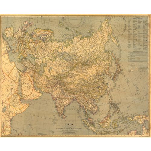 Asia Published 1933 Map