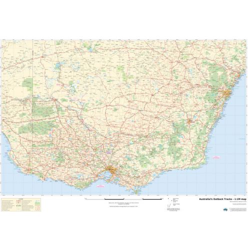 Australias Outback Tracks 1:1M Map