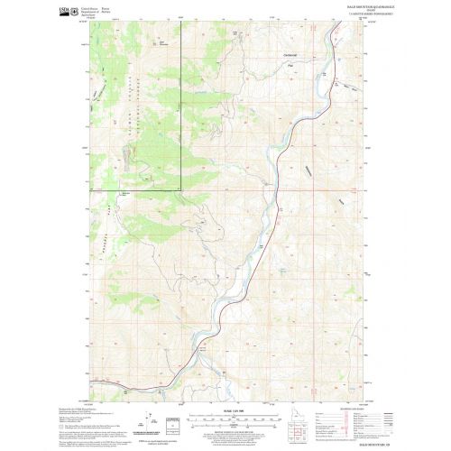 Bald Mountain Quadrangle Map, Idaho Map