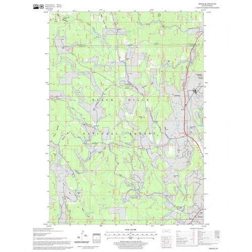 Berne Quadrangle Map, South Dakota Map