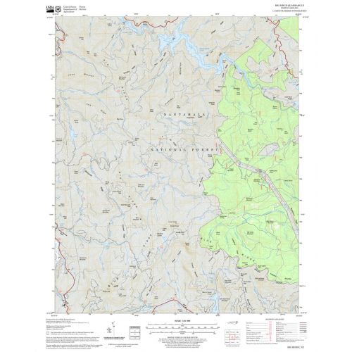 Big Ridge Quadrangle Map, North Carolina Map