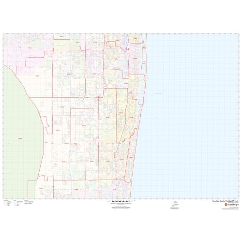Boynton Beach ZIP Code Map, Florida