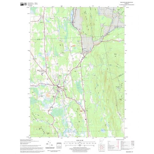 Brandon Quadrangle Map, New Hampshire-Vermont Map