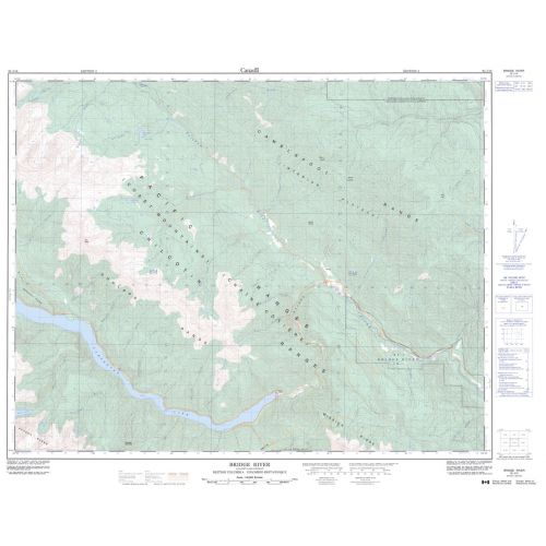 Bridge River - 92 J/16 - British Columbia Map