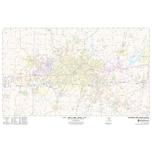 Burlington, NC Map