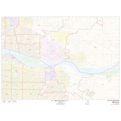 Camas ZIP Code Map, Washington