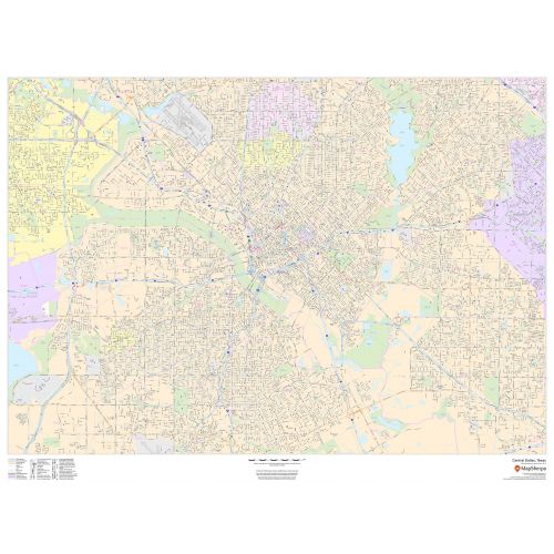 Central Dallas Texas Landscape Map