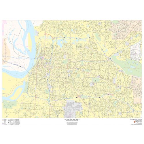 Central Memphis Tennessee Landscape Map