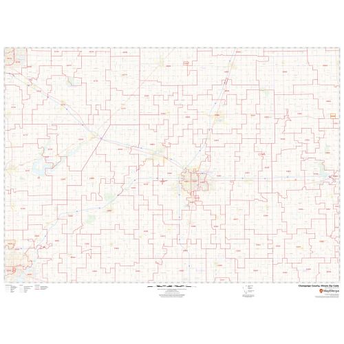 Champaign County Zip Code Map
