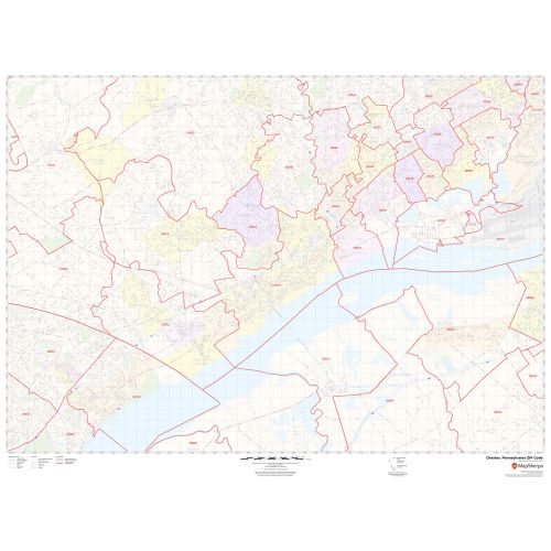 Chester ZIP Code Map, Pennsylvania