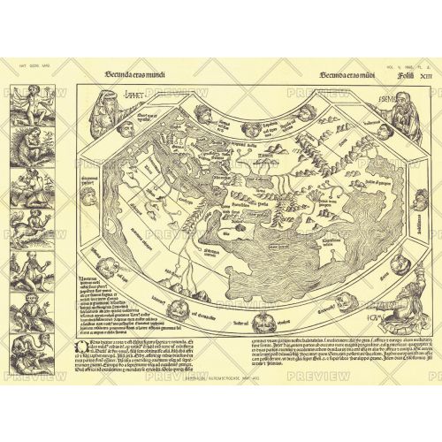Chronicon Nurembergense 1493 Map Published 1893
