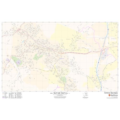 Clarksburg, WV Map