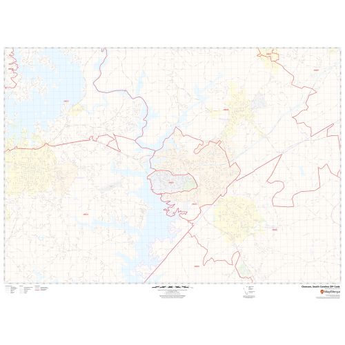Clemson ZIP Code Map, South Carolina