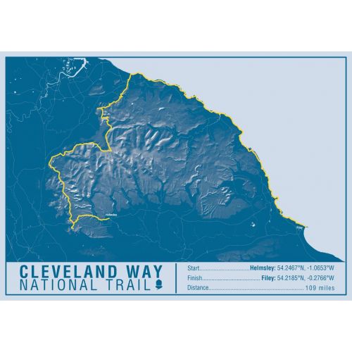 Cleveland Way National Trail Map Print