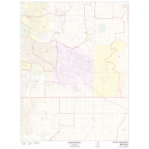 Collierville ZIP Code Map, Tennessee